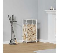 vidaXL Portant de bois chauffage blanc 34x25x70 cm