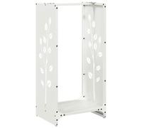 vidaXL Portant de Bois Chauffage Blanc 40x30x80 cm, Support à bûches de cheminée, Support à bûches, Support à bûches, Stockage de bûches d'intérieur