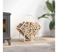 vidaXL Portant de bois chauffage blanc 60x25x60 cm