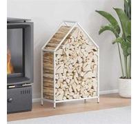 vidaXL Portant de bois chauffage blanc 60x25x90 cm