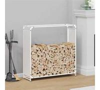 vidaXL Portant de bois chauffage blanc 90x28x90 cm