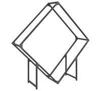 vidaXL Portant de Bois Chauffage Noir 100x25x100 cm, Support à bûches de cheminée, Support à bûches, Support à bûches, Stockage de bûches d'intérieur