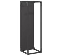 vidaXL Portant de Bois Chauffage Noir 25x25x80 cm, Support à bûches de cheminée, Support à bûches, Support à bûches, Stockage de bûches d'intérieur