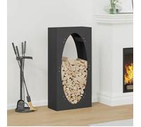 vidaXL Portant de bois chauffage noir 50x23x100 cm