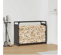vidaXL Portant de bois chauffage noir 90x28x65 cm