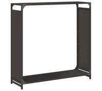 vidaXL Portant de Bois Chauffage Noir 90x28x90 cm