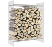 vidaXL Portant de Bois chauffage Transparent 80x35x100 cm Verre trempé Blanc G