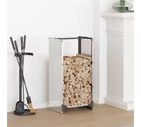 vidaXL Portant de bois de chauffage 40x30x80 cm acier inoxydable