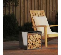 vidaXL Portant de bois de chauffage 40x40x40 cm acier inoxydable