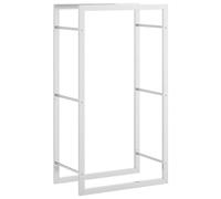 vidaXL Porte-bûches Portant à bois 50x28x94 cm Acier inoxydable Argent