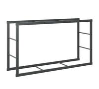 vidaXL Portant de Bois de Chauffage Noir 110x30x61 cm Acier, Porte-bûches, étagère à Bois, Support de Stockage de Bois de Chauffage