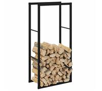 vidaXL Portant de Bois de Chauffage Noir 55x30x116 cm Acier, Porte-bûches, étagère à Bois, Support de Stockage de Bois de Chauffage