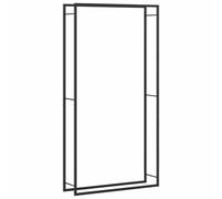 vidaXL Portant de bois de chauffage Noir mat 110x28x214 cm Acier