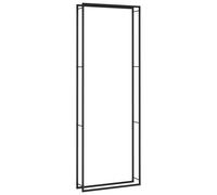 vidaXL Portant de bois de chauffage Noir mat 110x28x312 cm Acier