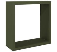 vidaXL Porte-bûches de cheminée 100x40x100 cm acier vert