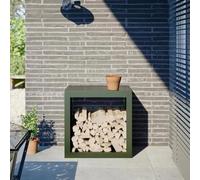 vidaXL Portant de bois de chauffage vert 60x40x60 cm acier