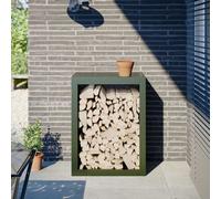 vidaXL Portant de bois de chauffage vert 60x40x80 cm acier