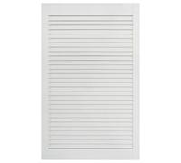 vidaXL Porte à persiennes Bois de pin massif Blanc 99,3x59,4 cm