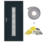 vidaXL Porte avant anthracite 108 x 208 cm PVC