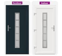 vidaXL Porte avant anthracite 88 x 200 cm PVC