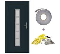vidaXL Porte avant anthracite 98 x 200 cm PVC