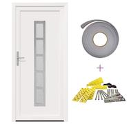 vidaXL Porte avant blanche 88 x 200 cm PVC