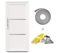 vidaXL Porte avant blanche 88 x 200 cm PVC