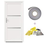 vidaXL Porte avant blanche 98 x 208 cm PVC