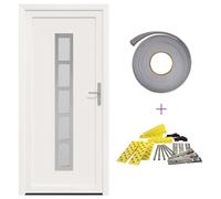 vidaXL Porte avant blanche 98 x 208 cm PVC