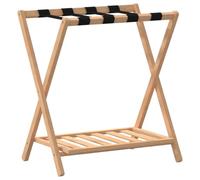 vidaXL Porte-bagages 68x38x58 cm bambou, porte-valises, porte bagage, planche à bagages, porte-bagages pliant, porte-bagages pour chambre d'amis