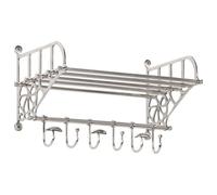 vidaXL Porte-bagages avec cintres mural aluminium