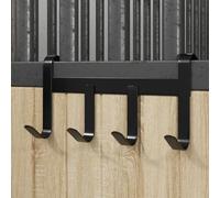 Vidaxl Porte-Bride Avec 4 Crochets Noir Acier