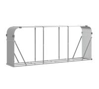 vidaXL Porte-bûches gris clair 234x45x100 cm acier galvanisé