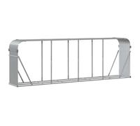 vidaXL Porte-bûches Gris clair 300 x 45 x 100 cm Acier galvanisé