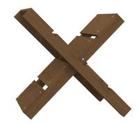 vidaXL Porte-bûches Marron miel 47x39,5x48 cm Bois massif de pin