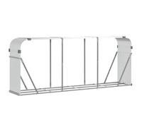 vidaXL Porte-bûches, Support à Bois de Chauffage avec Rangement, Étagère à Bois de Chauffage Extérieur, Argenté 234x45x100 cm Acier Galvanisé