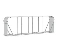 vidaXL Porte-bûches, Support à Bois de Chauffage avec Rangement, Étagère à Bois de Chauffage Extérieur, Argenté 300x45x100 cm Acier Galvanisé