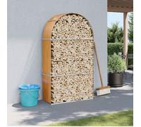 vidaXL Porte-bûches, Support à Bois de Chauffage avec Rangement, Étagère à Bois de Chauffage Extérieur, Aspect Bois 364582