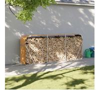 vidaXL Porte-bûches marron clair 234x45x100 cm acier galvanisé