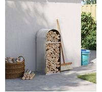 vidaXL Porte-bûches Support à Bois de Chauffage avec Rangement Étagère à Bois de Chauffage Extérieur Gris Clair 40x45x100 364547