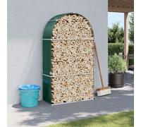 vidaXL Porte-bûches vert 120x45x210 cm acier galvanisé