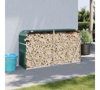 vidaXL Porte-bûches vert 180x45x100 cm acier galvanisé