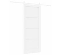 vidaXL Porte coulissante blanche 83 x 202 cm Bois de pin massif