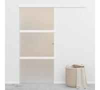 vidaXL Porte coulissante avec butoirs souples verre ESG et aluminium 90x205cm