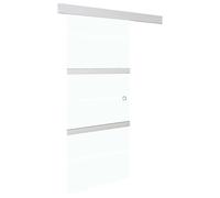 vidaXL Porte coulissante avec butoirs souples verre ESG et aluminium 76x205 cm