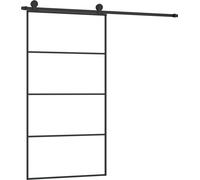 vidaXL Porte coulissante avec ferrure 102,5x205 cm Verre ESG & aluminium