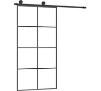 vidaXL Porte coulissante avec ferrure 102,5x205 cm Verre ESG & aluminium