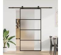 vidaXL Porte coulissante avec ferrure 102,5x205 cm Verre ESG & aluminium