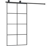 vidaXL Porte coulissante avec ferrure 102,5x205 cm Verre ESG & aluminium