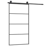 vidaXL Porte coulissante avec ferrure 102,5x205 cm Verre ESG & aluminium